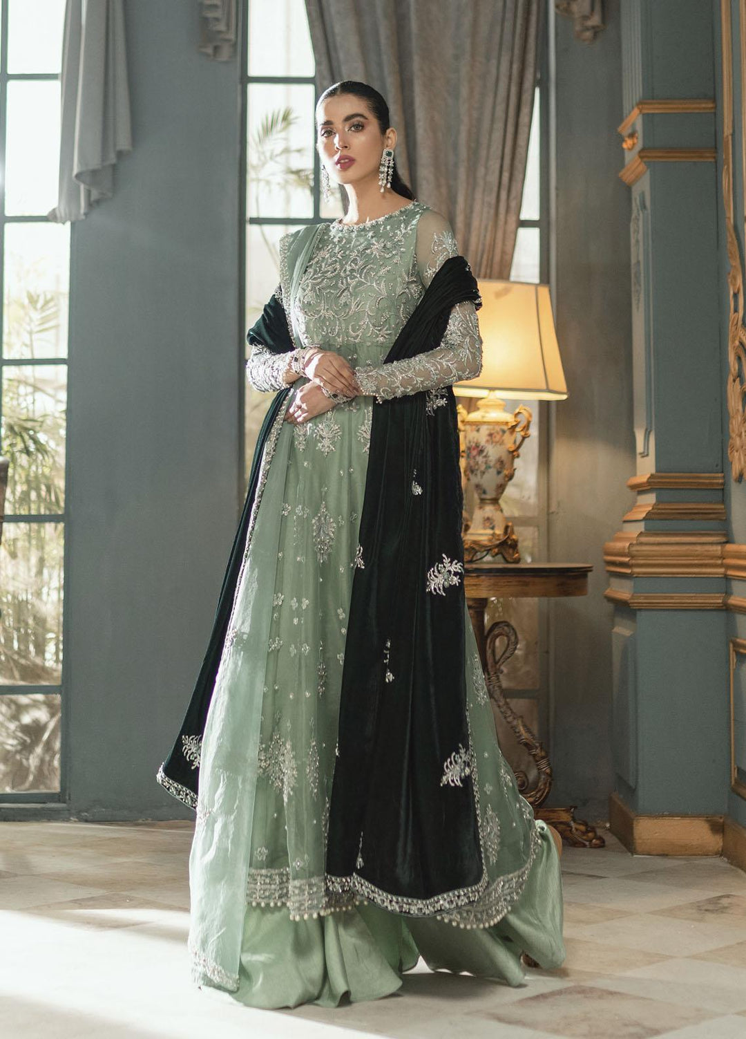 Mushq Luxury Pret  Organza Shirt MQ21PLF LF21-07 JANET