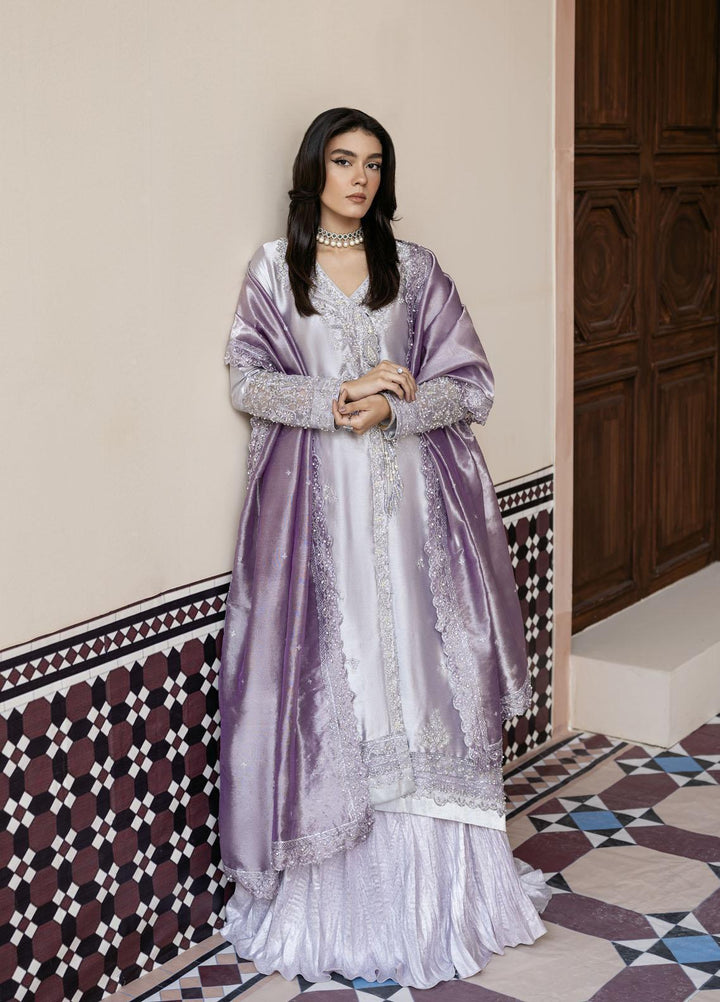 Mushq Luxury Pret Embroidered Tissue Silk 3 Piece Dress MQ22SN MSP22-01 Fareeda