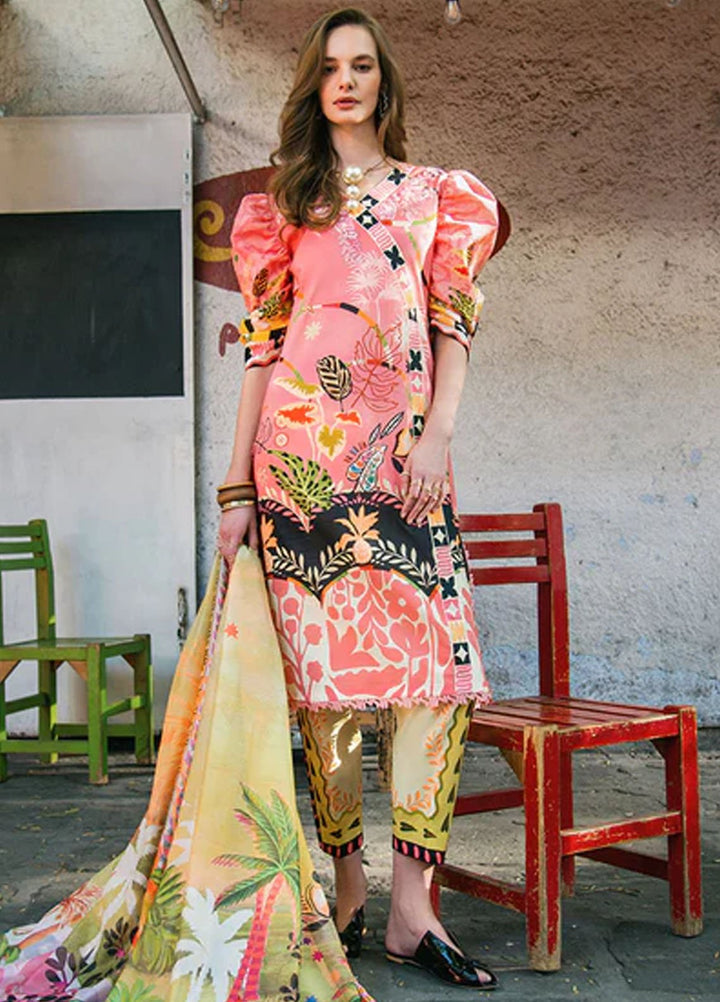 Mushq Printed Lawn Suits Unstitched 3 Piece MQ25LD2D 1-B Spring Avenue - Summer Collection