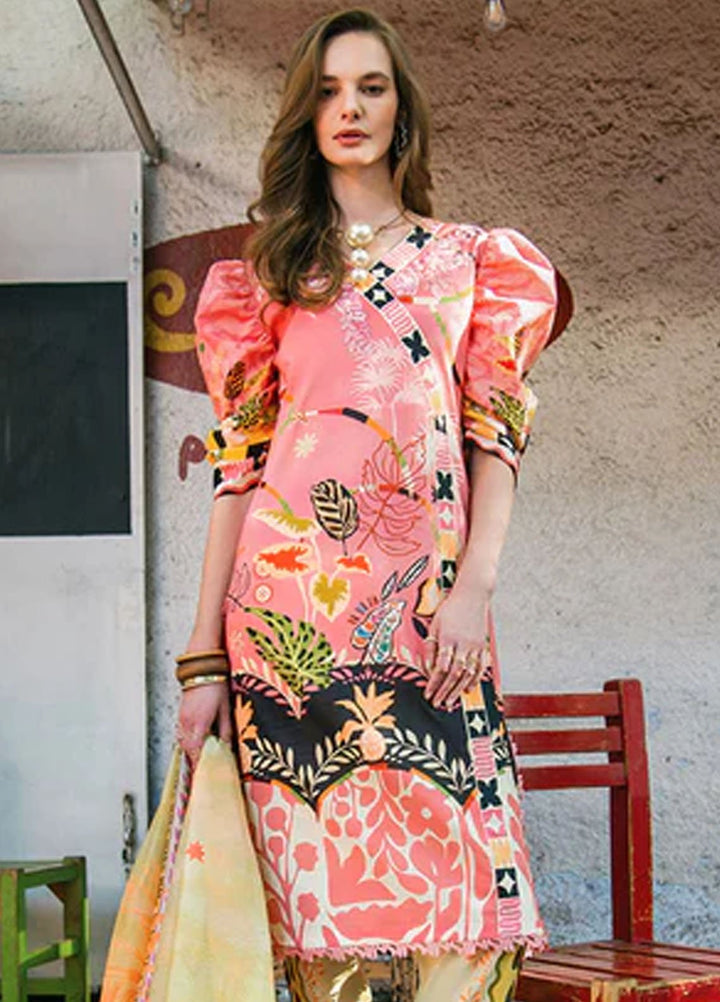 Mushq Printed Lawn Suits Unstitched 3 Piece MQ25LD2D 1-B Spring Avenue - Summer Collection