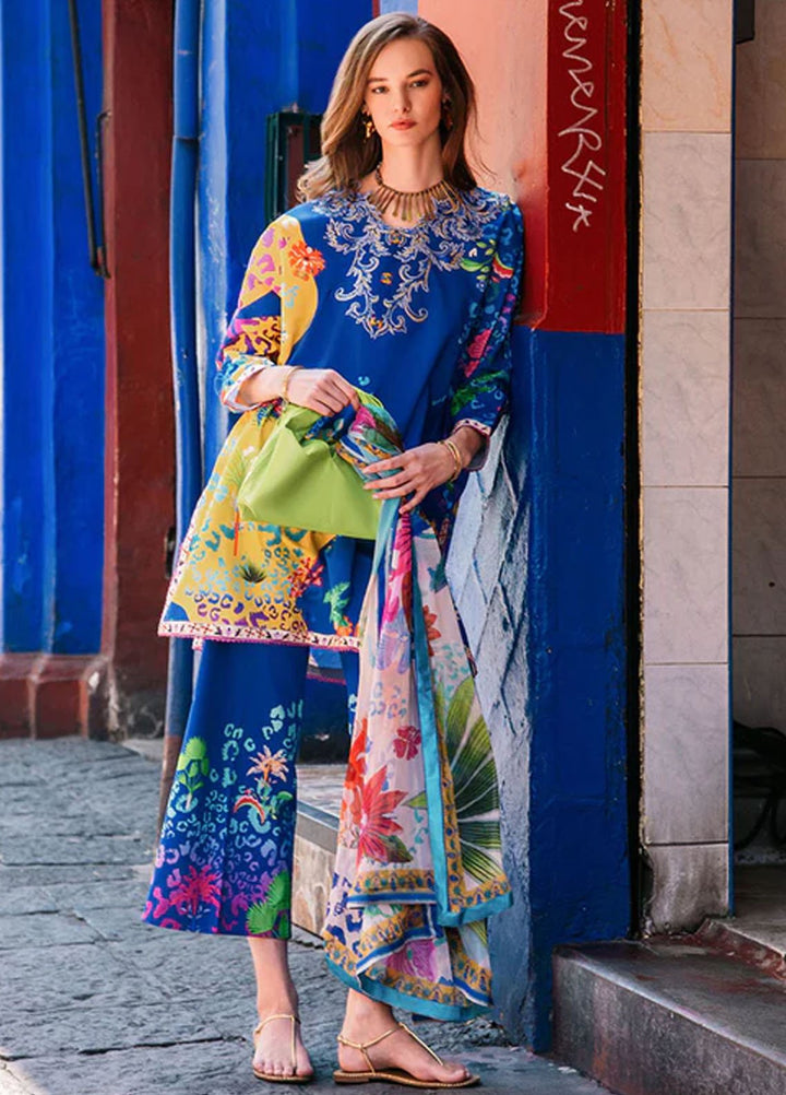 Mushq Printed Lawn Suits Unstitched 3 Piece MQ25LD2D 10-A Flower oof Life - Summer Collection