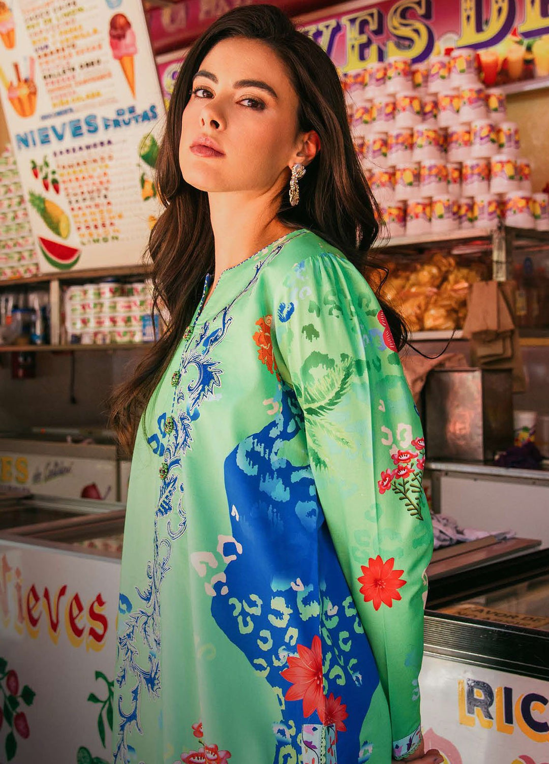 Mushq Printed Lawn Suits Unstitched 3 Piece MQ25LD2D 10-B Living Heart - Summer Collection