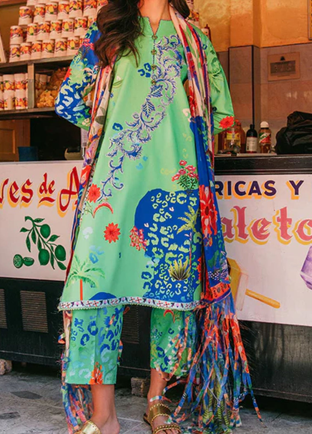 Mushq Printed Lawn Suits Unstitched 3 Piece MQ25LD2D 10-B Living Heart - Summer Collection