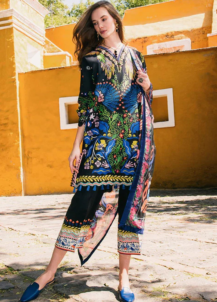 Mushq Printed Lawn Suits Unstitched 3 Piece MQ25LD2D 2-A Spri ng Bouquet - Summer Collection