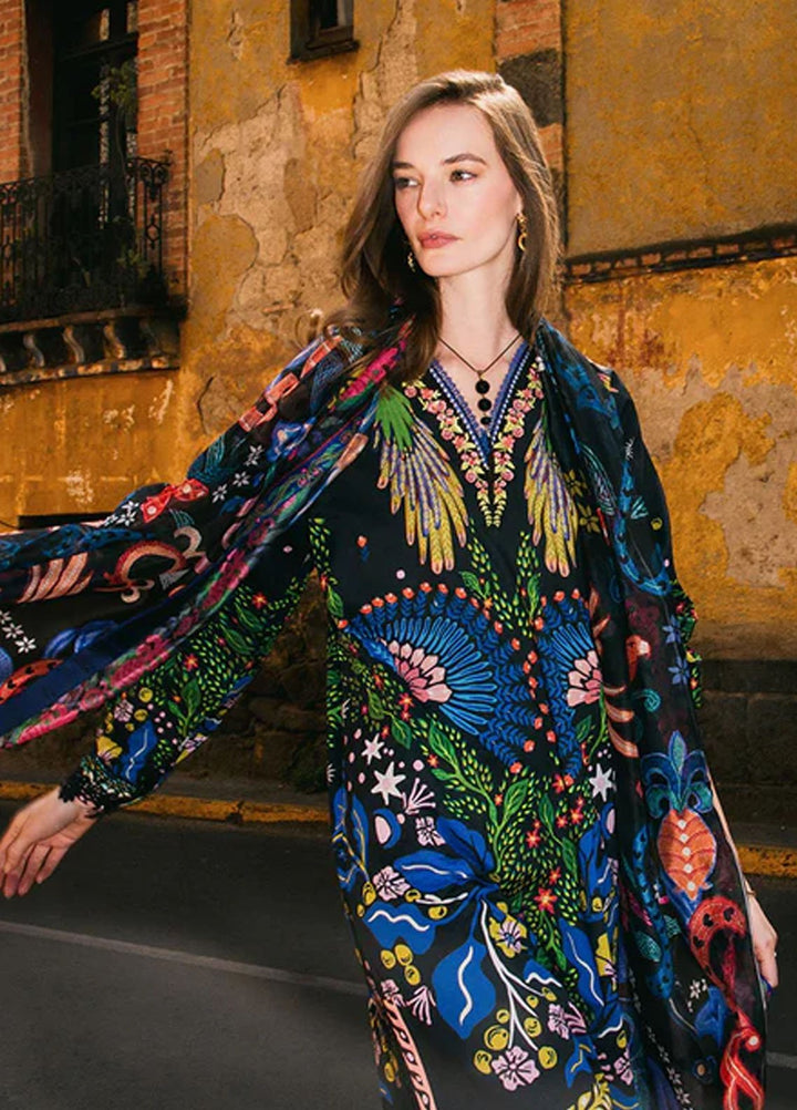 Mushq Printed Lawn Suits Unstitched 3 Piece MQ25LD2D 2-A Spri ng Bouquet - Summer Collection