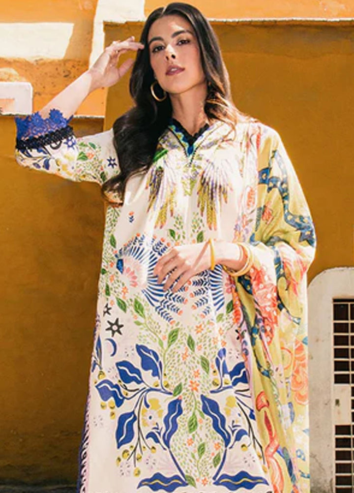 Mushq Printed Lawn Suits Unstitched 3 Piece MQ25LD2D 2-B Magnolias - Summer Collection