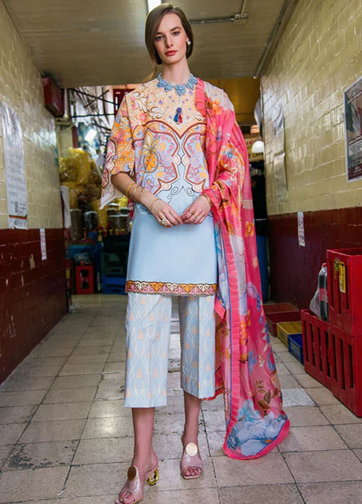 Mushq Printed Lawn Suits Unstitched 3 Piece MQ25LD2D 3-B Water Lilly - Summer Collection