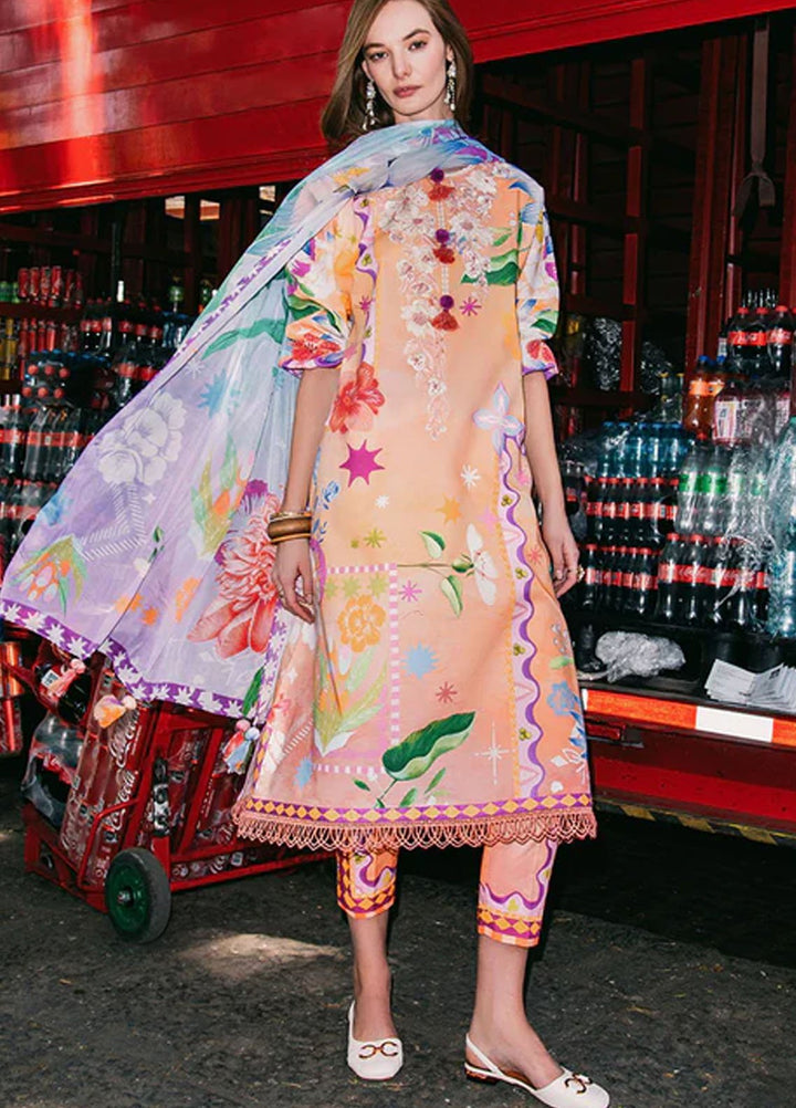 Mushq Printed Lawn Suits Unstitched 3 Piece MQ25LD2D 5-A Angle Song - Summer Collection