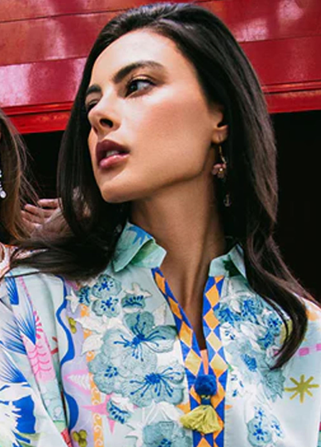 Mushq Printed Lawn Suits Unstitched 3 Piece MQ25LD2D 5-B Flaming Roses - Summer Collection