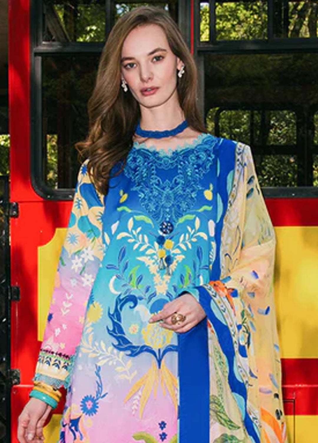 Mushq Printed Lawn Suits Unstitched 3 Piece MQ25LD2D 6-A night Terrace - Summer Collection