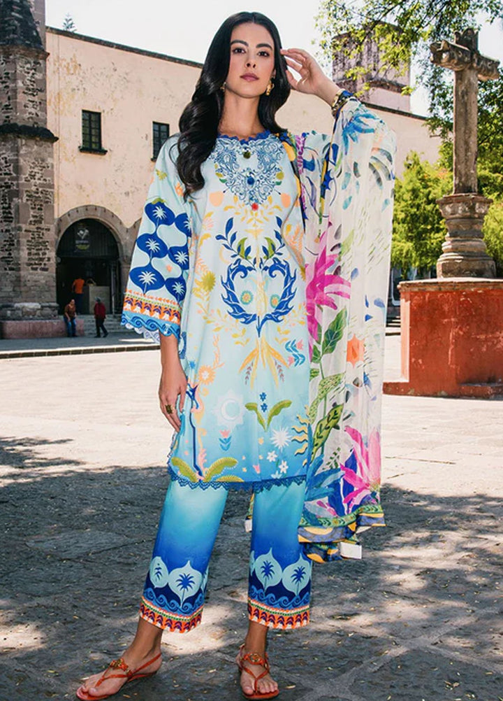 Mushq Printed Lawn Suits Unstitched 3 Piece MQ25LD2D 6-B Floral Paradise - Summer Collection