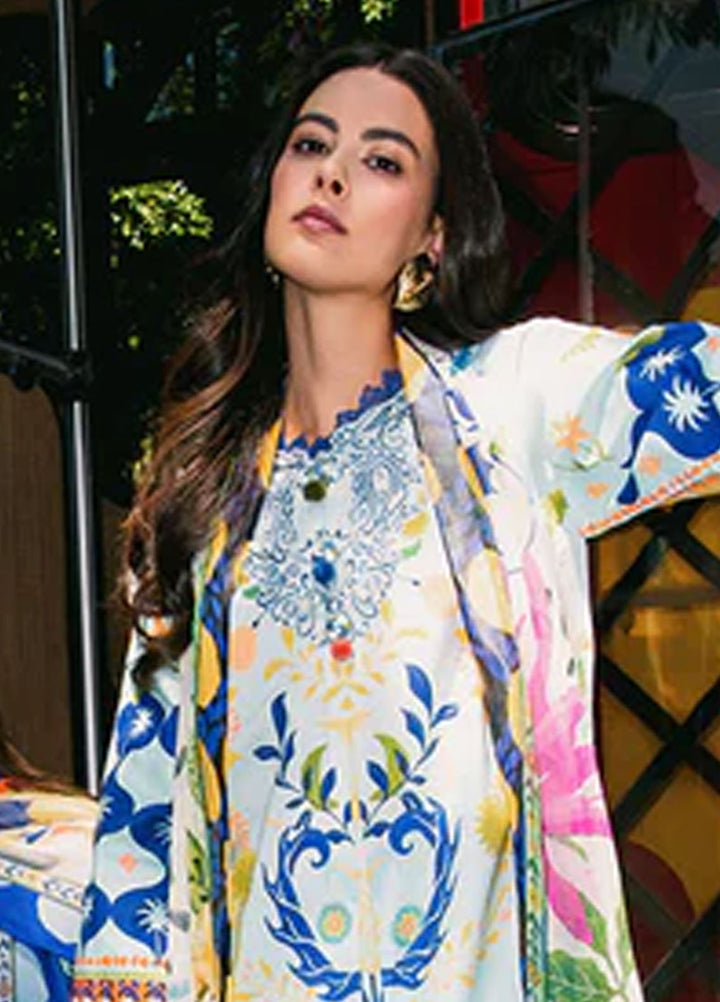 Mushq Printed Lawn Suits Unstitched 3 Piece MQ25LD2D 6-B Floral Paradise - Summer Collection