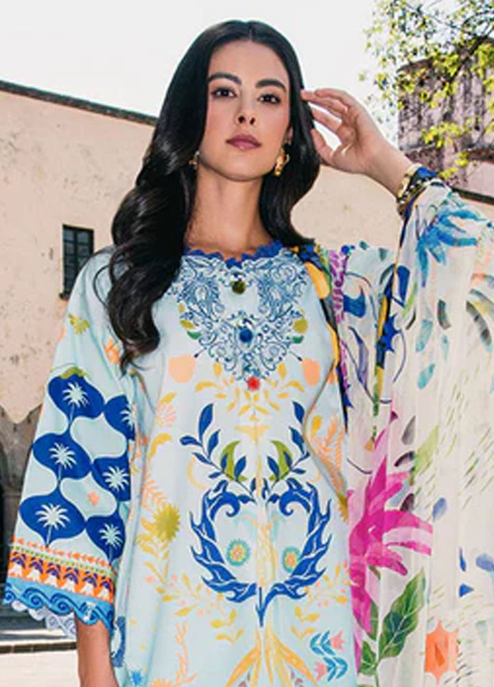 Mushq Printed Lawn Suits Unstitched 3 Piece MQ25LD2D 6-B Floral Paradise - Summer Collection