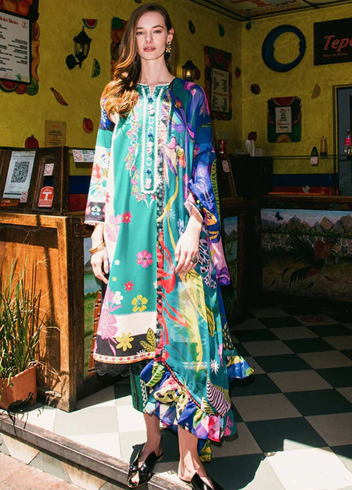 Mushq Printed Lawn Suits Unstitched 3 Piece MQ25LD2D 7-A Water Dancers - Summer Collection