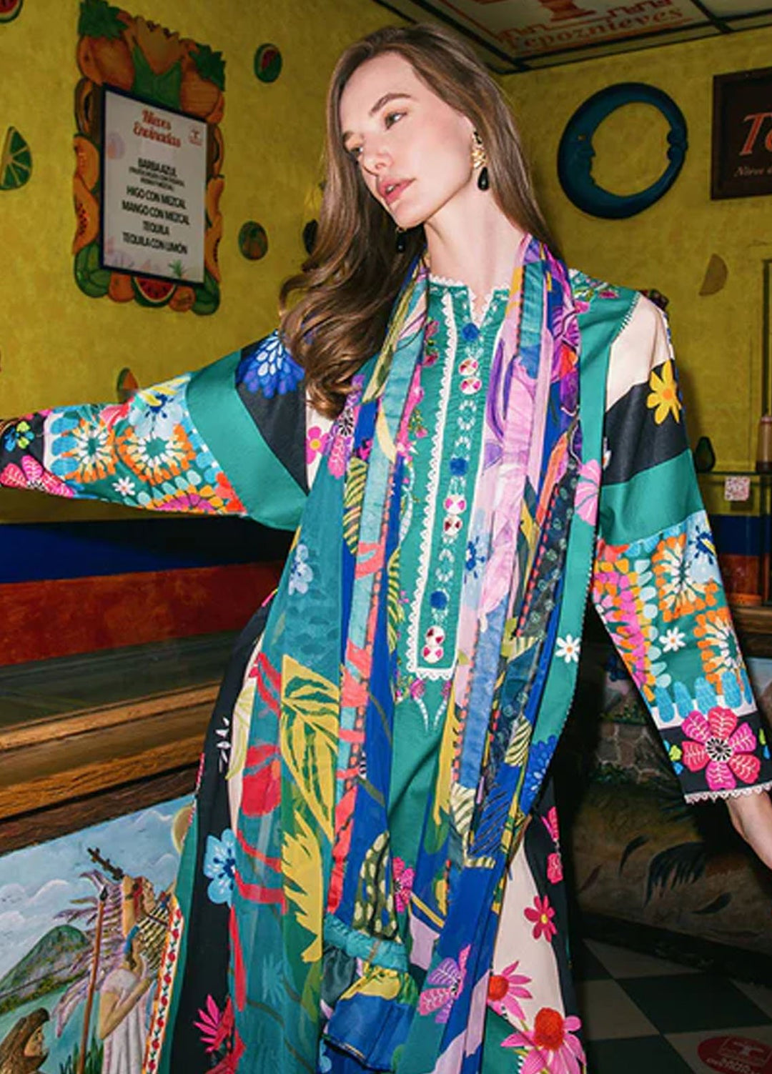 Mushq Printed Lawn Suits Unstitched 3 Piece MQ25LD2D 7-A Water Dancers - Summer Collection