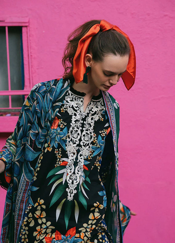 Mushq Printed Lawn Suits Unstitched 3 Piece MQ25LD2D 8-B Life Of Irises - Summer Collection