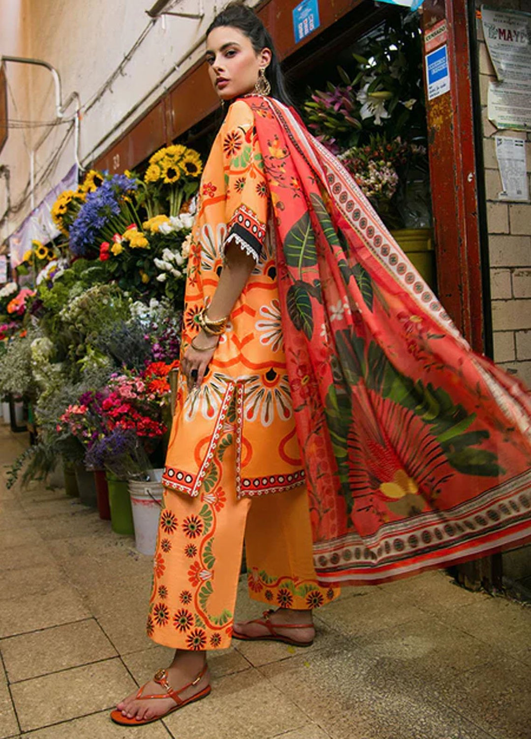 Mushq Printed Lawn Suits Unstitched 3 Piece MQ25LD2D 9-B Doves of Garden - Summer Collection