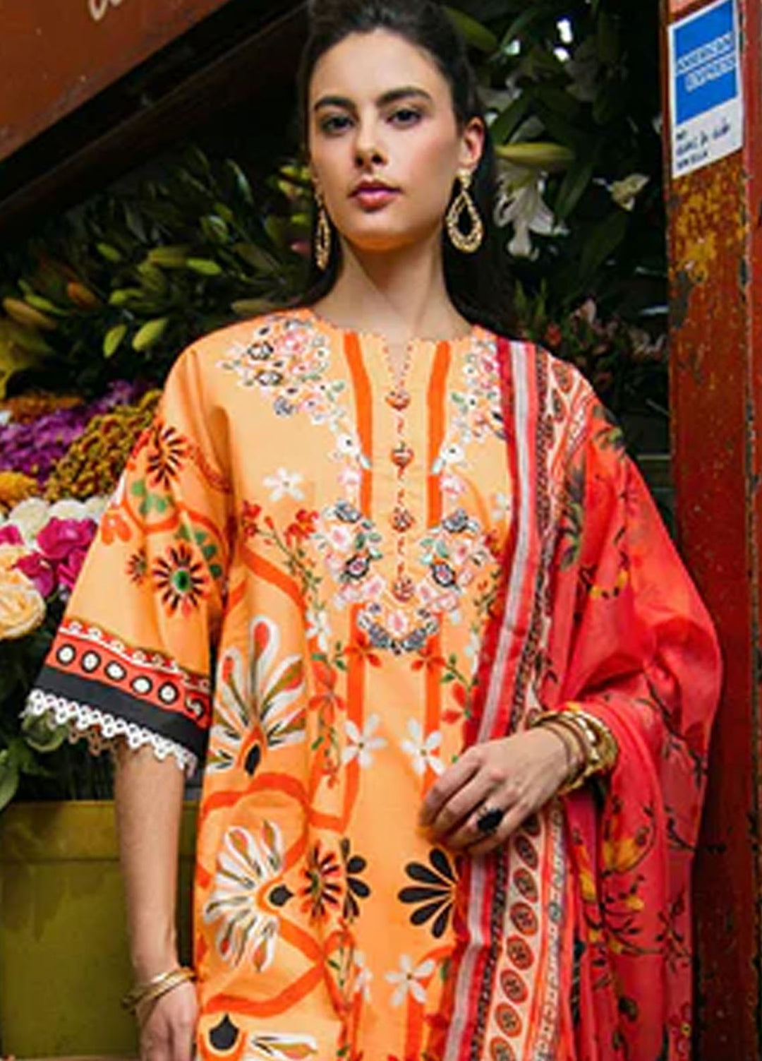 Mushq Printed Lawn Suits Unstitched 3 Piece MQ25LD2D 9-B Doves of Garden - Summer Collection