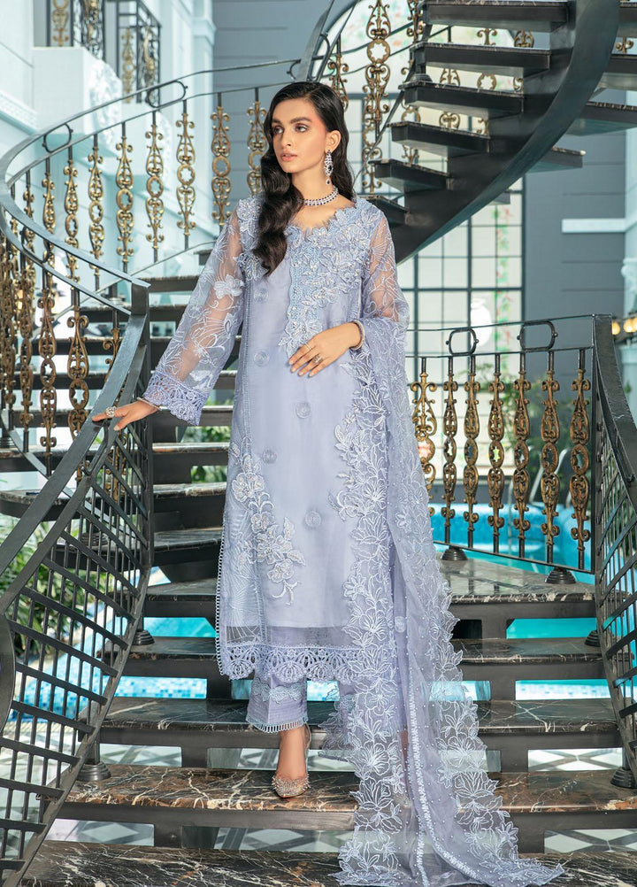 Mushq Luxury Pret Embroidered Organza Shirt Spinel