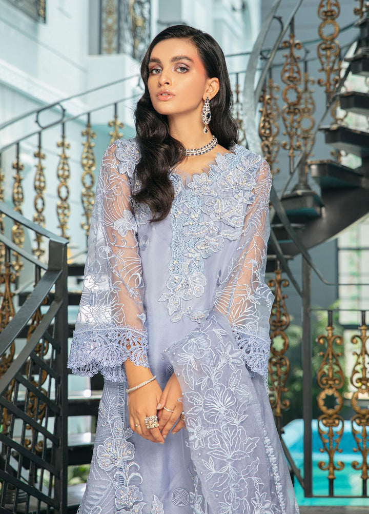 Mushq Luxury Pret Embroidered Organza Shirt Spinel
