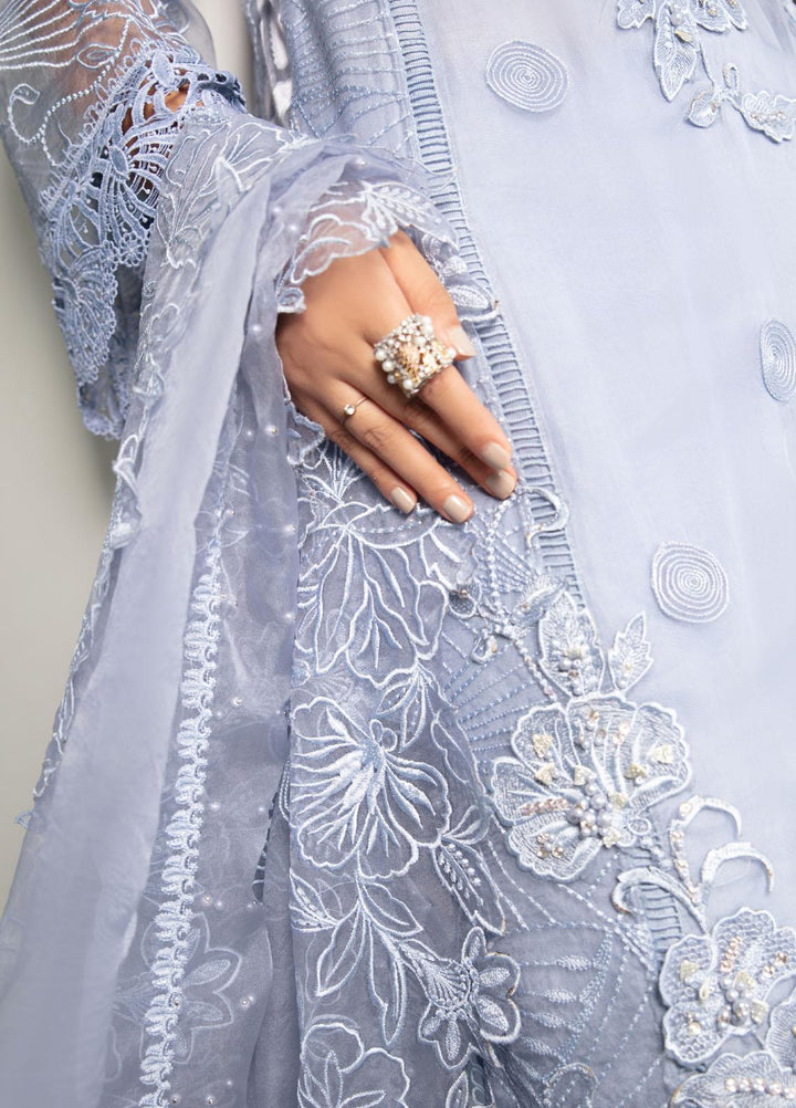 Mushq Luxury Pret Embroidered Organza Shirt Spinel