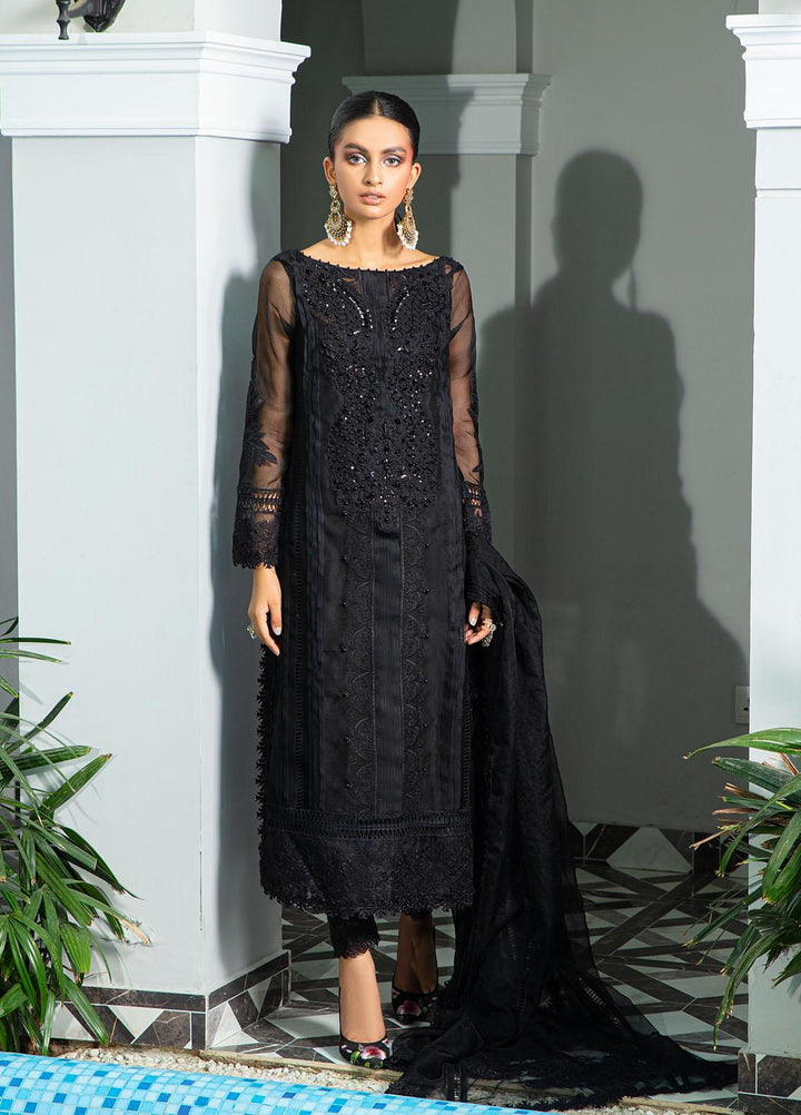 Mushq Luxury Pret Embroidered Organza Shirt Hawks Eye