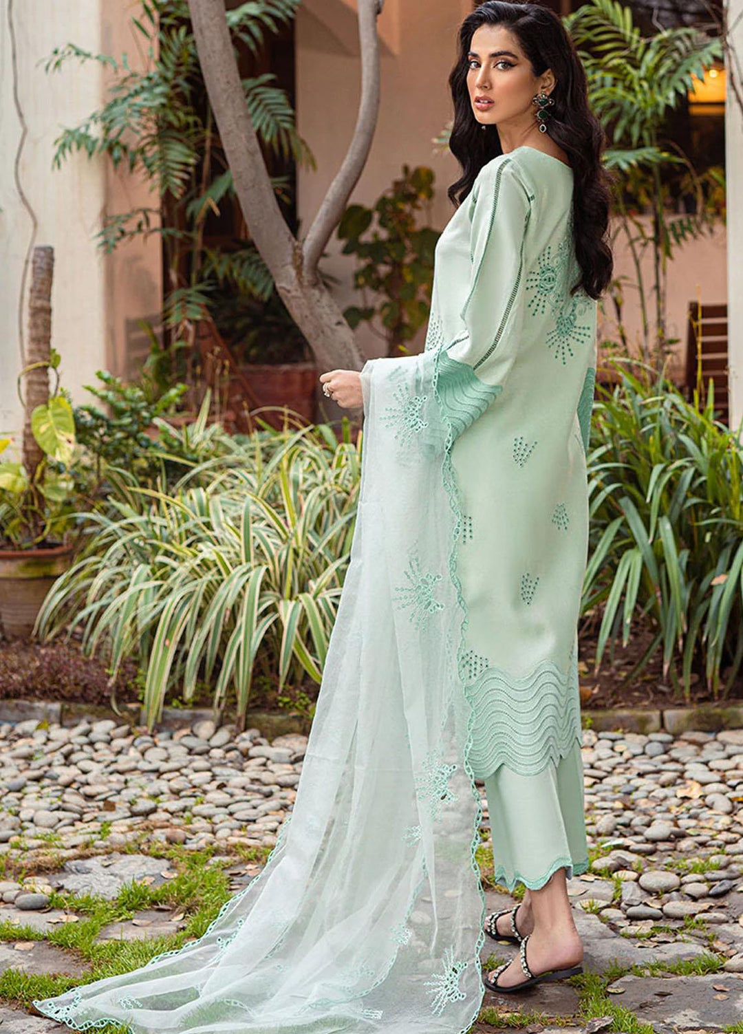 Mushq Pret  Cotton Net 3 Piece Suit MQ22SB MCP-04 IRIS