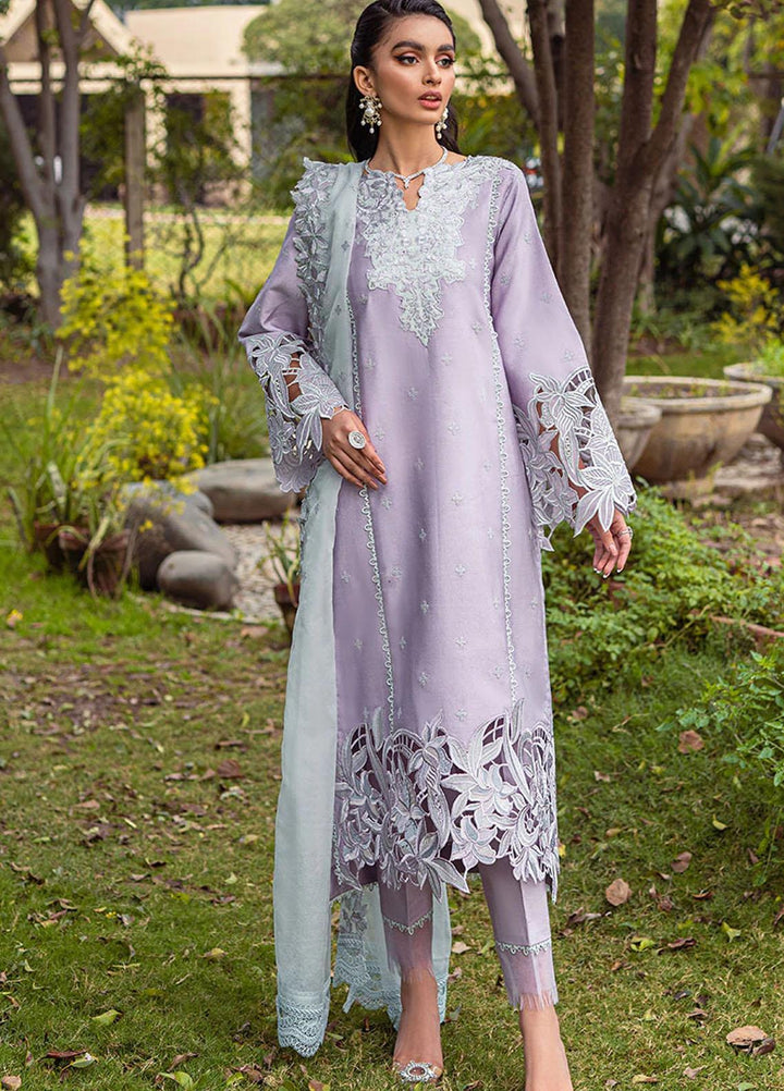 Mushq Pret  Cotton Net 3 Piece Suit MQ22SB MCP-07 LAVENDER