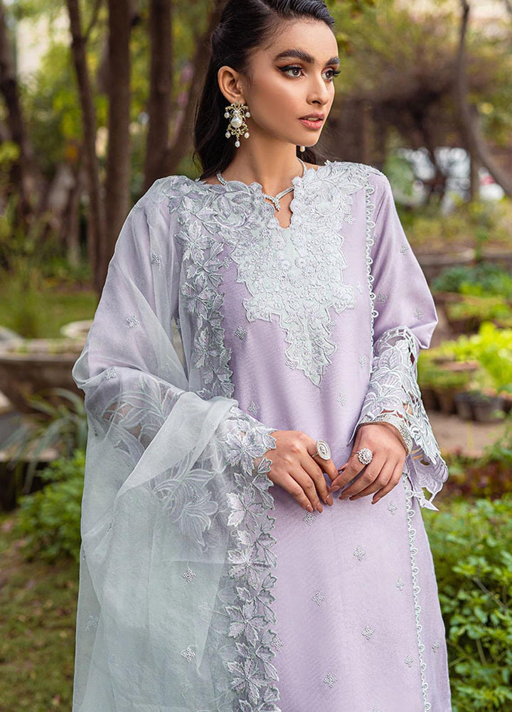 Mushq Pret  Cotton Net 3 Piece Suit MQ22SB MCP-07 LAVENDER