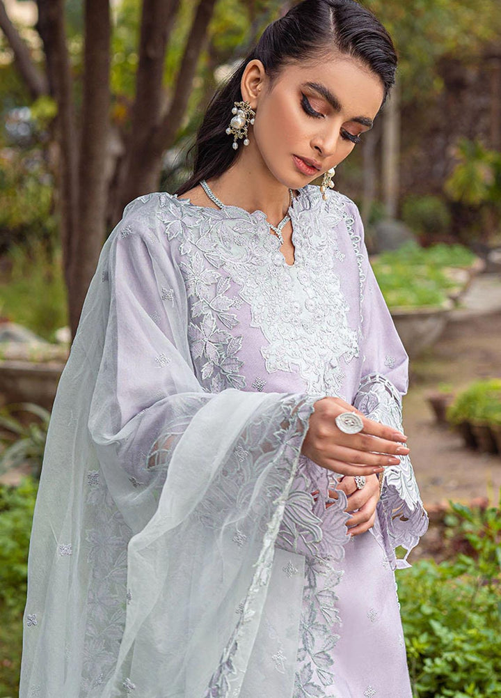 Mushq Pret  Cotton Net 3 Piece Suit MQ22SB MCP-07 LAVENDER