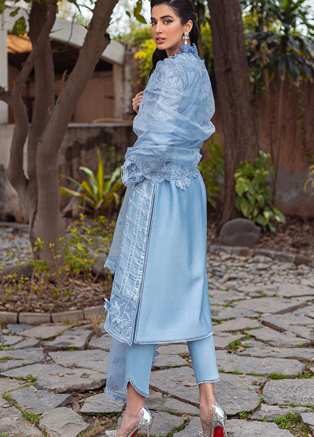 Mushq Pret  Cotton Net 3 Piece Suit MQ22SB MCP-10 LILY