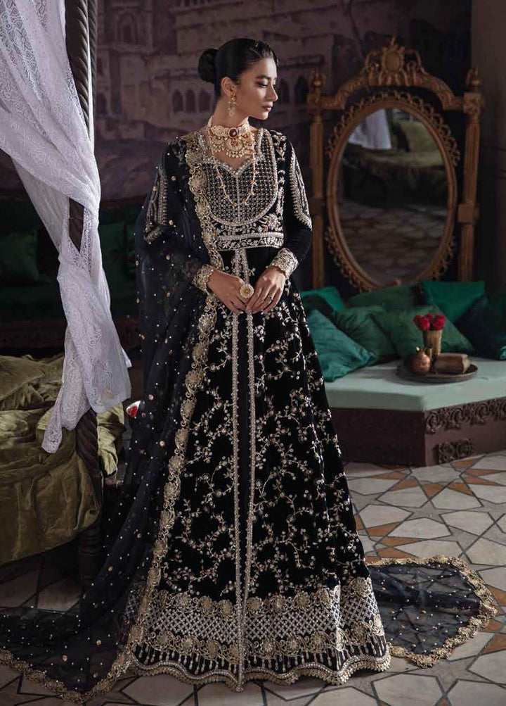 Tehzeeb By Mushq Embroidered Velvet Suits Unstitched 3 Piece MQ21T MV21-05 Bina - Luxury Collection