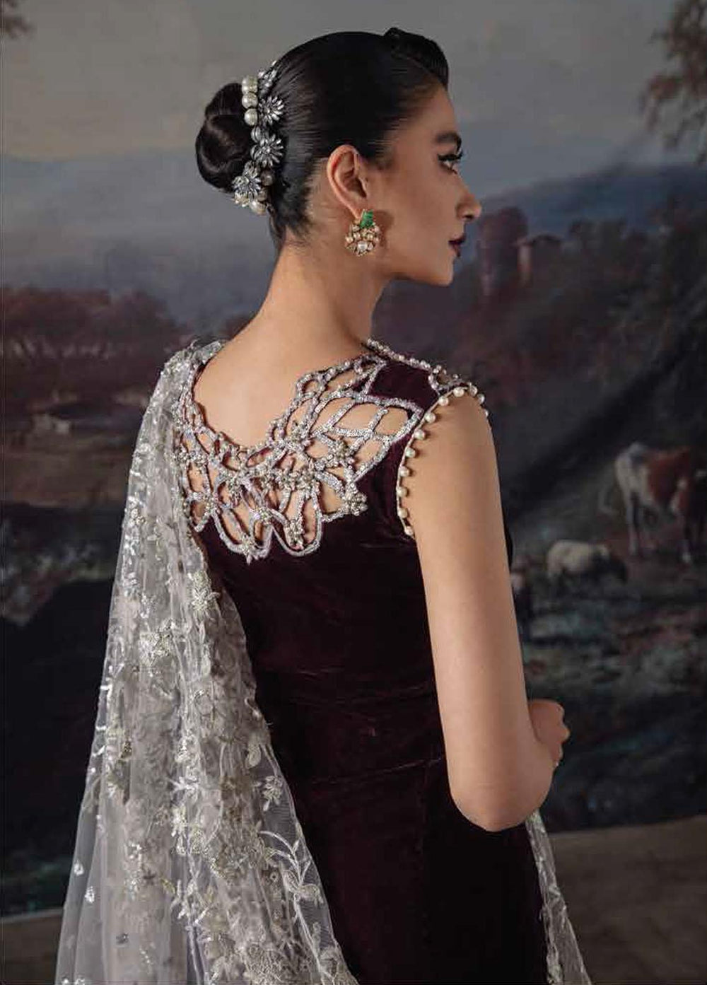Tehzeeb By Mushq Embroidered Velvet Suits Unstitched 3 Piece MQ21T MV21-08 Ayleen - Luxury Collection