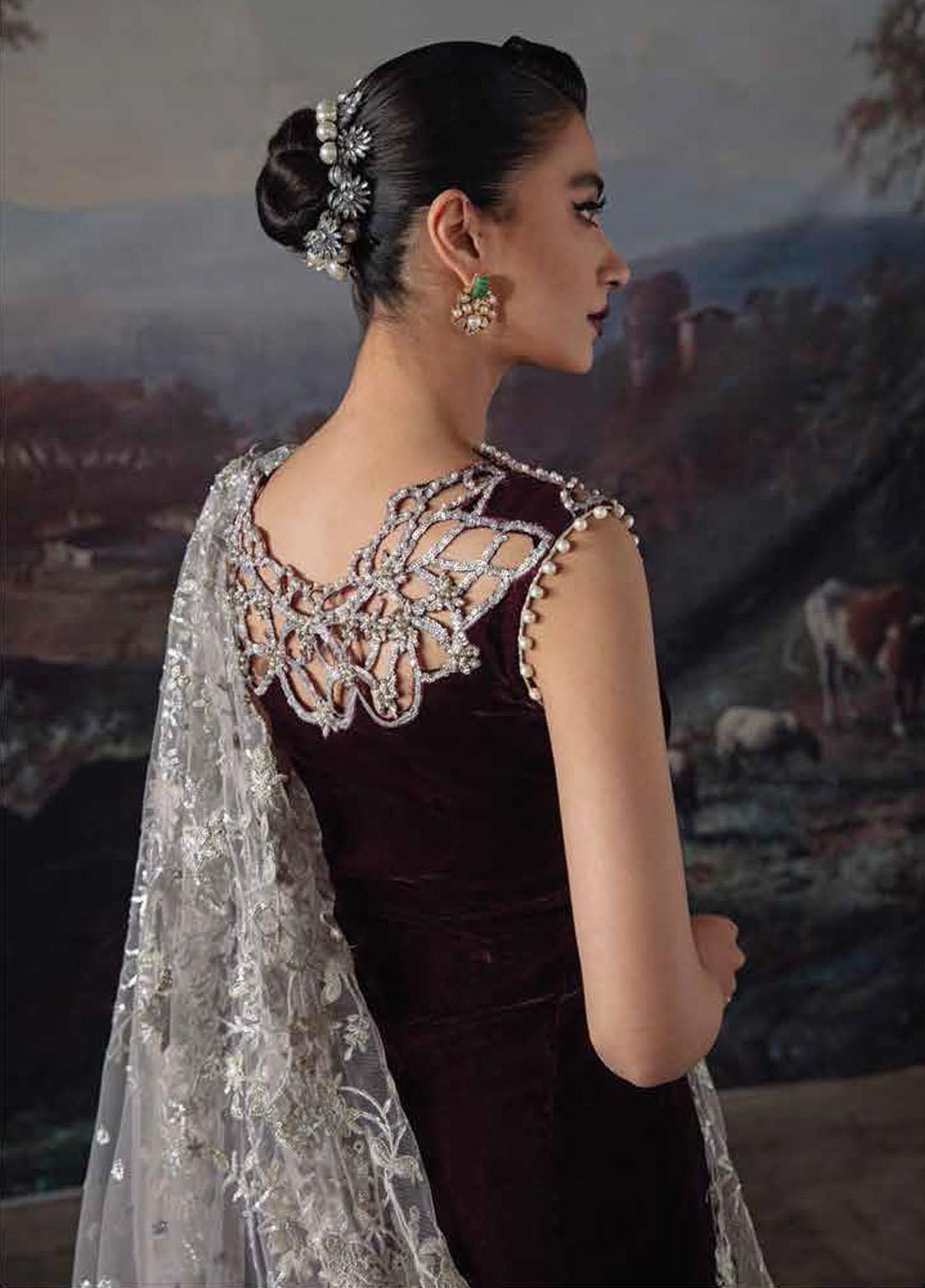 Tehzeeb By Mushq Embroidered Velvet Suits Unstitched 3 Piece MQ21T MV21-08 Ayleen - Luxury Collection