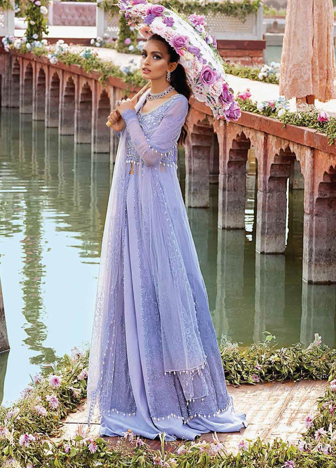 Mushq Embroidered Chiffon Suits Unstitched 3 Piece MQ21TK SDL21-02 GUL BAHAAR - Luxury Collection