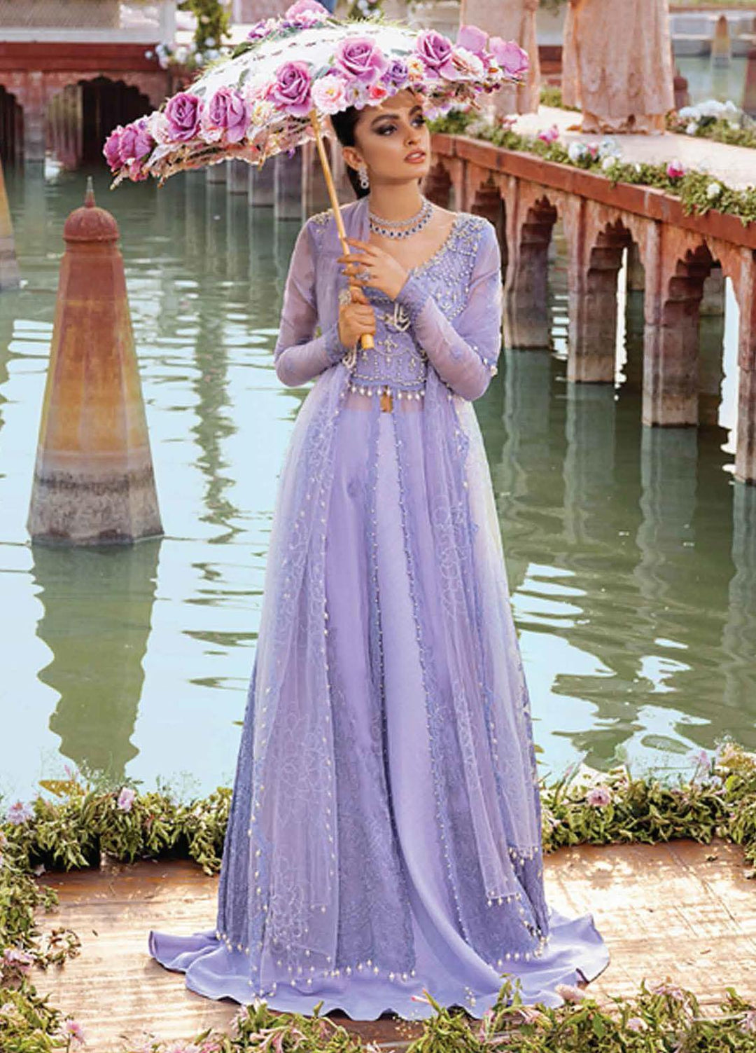 Mushq Embroidered Chiffon Suits Unstitched 3 Piece MQ21TK SDL21-02 GUL BAHAAR - Luxury Collection