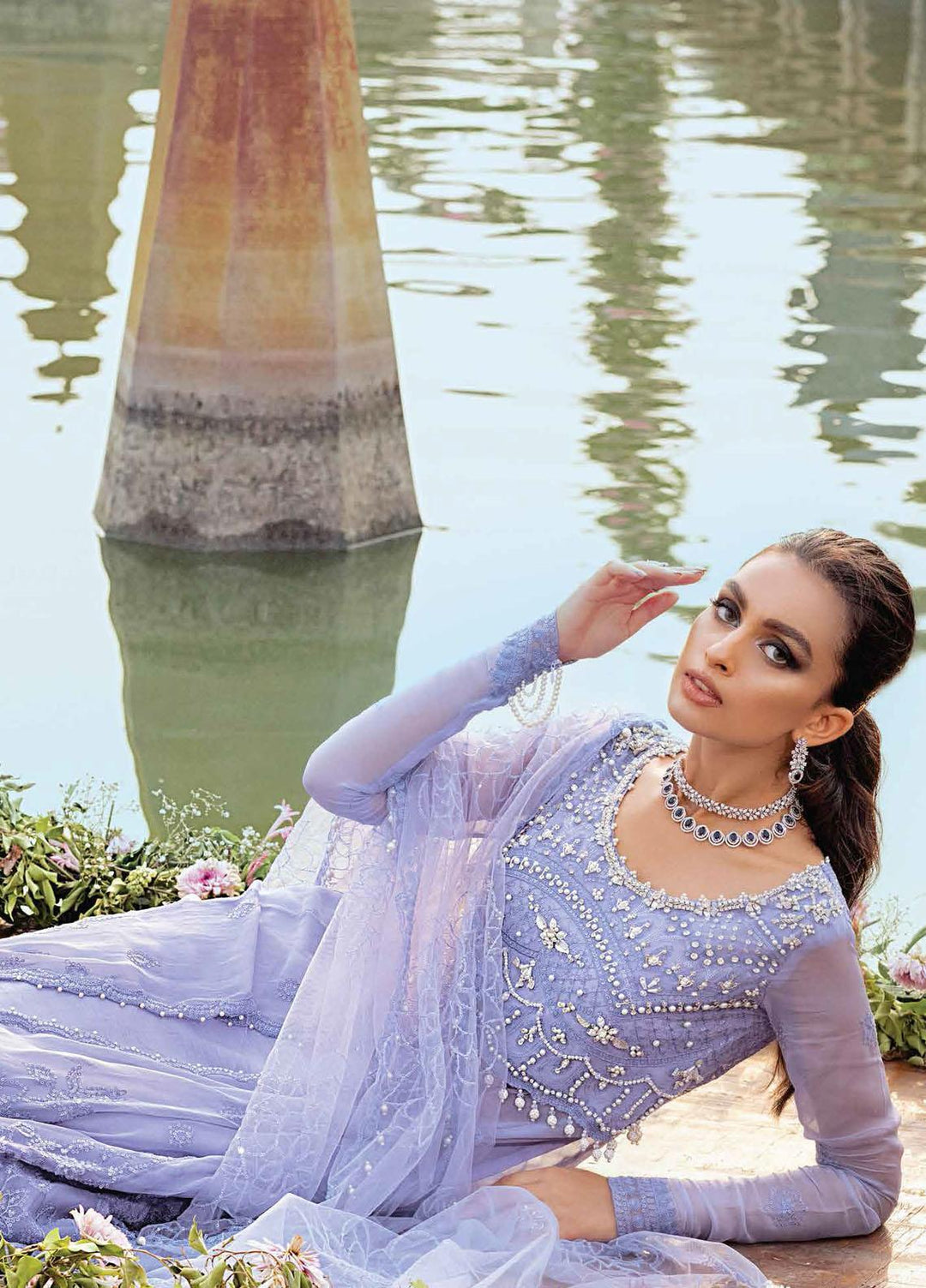 Mushq Embroidered Chiffon Suits Unstitched 3 Piece MQ21TK SDL21-02 GUL BAHAAR - Luxury Collection