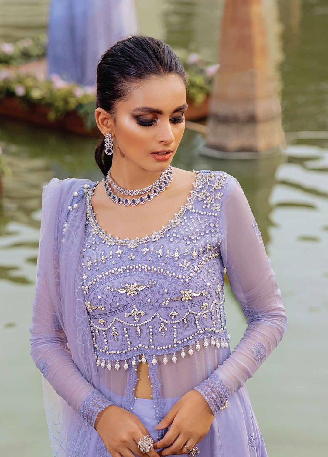 Mushq Embroidered Chiffon Suits Unstitched 3 Piece MQ21TK SDL21-02 GUL BAHAAR - Luxury Collection