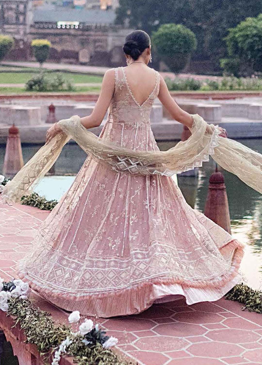 Mushq Embroidered Chiffon Suits Unstitched 3 Piece MQ21TK SDL21-06 DAHALIA - Luxury Collection