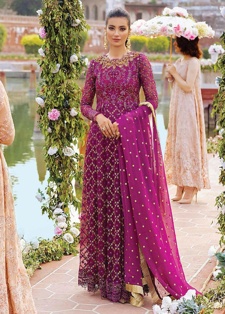 Mushq Embroidered Chiffon Suits Unstitched 3 Piece MQ21TK SDL21-07 GULAAB - Luxury Collection