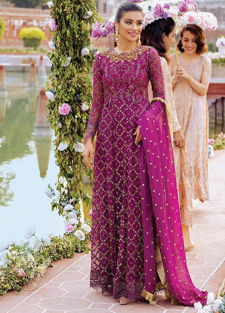 Mushq Embroidered Chiffon Suits Unstitched 3 Piece MQ21TK SDL21-07 GULAAB - Luxury Collection