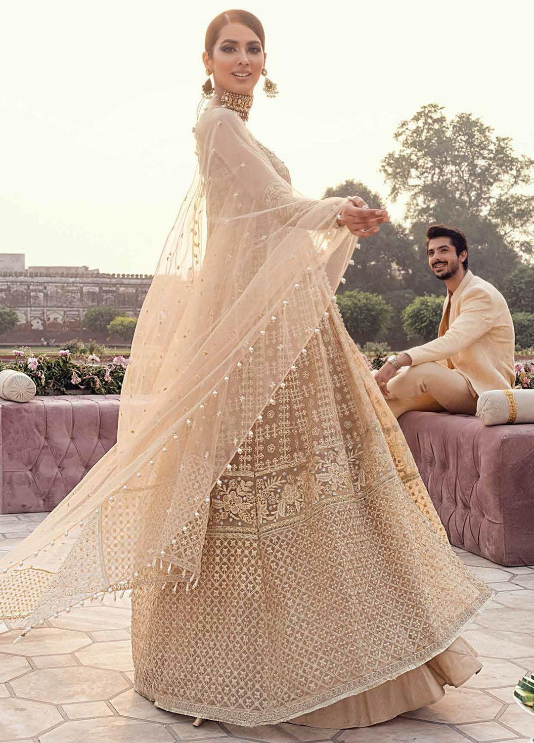 Mushq Embroidered Chiffon Suits Unstitched 3 Piece MQ21TK SDL21-09 CHAMELI - Luxury Collection