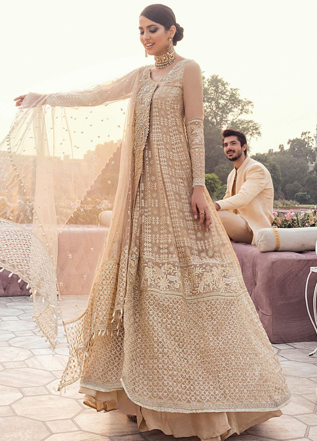 Mushq Embroidered Chiffon Suits Unstitched 3 Piece MQ21TK SDL21-09 CHAMELI - Luxury Collection