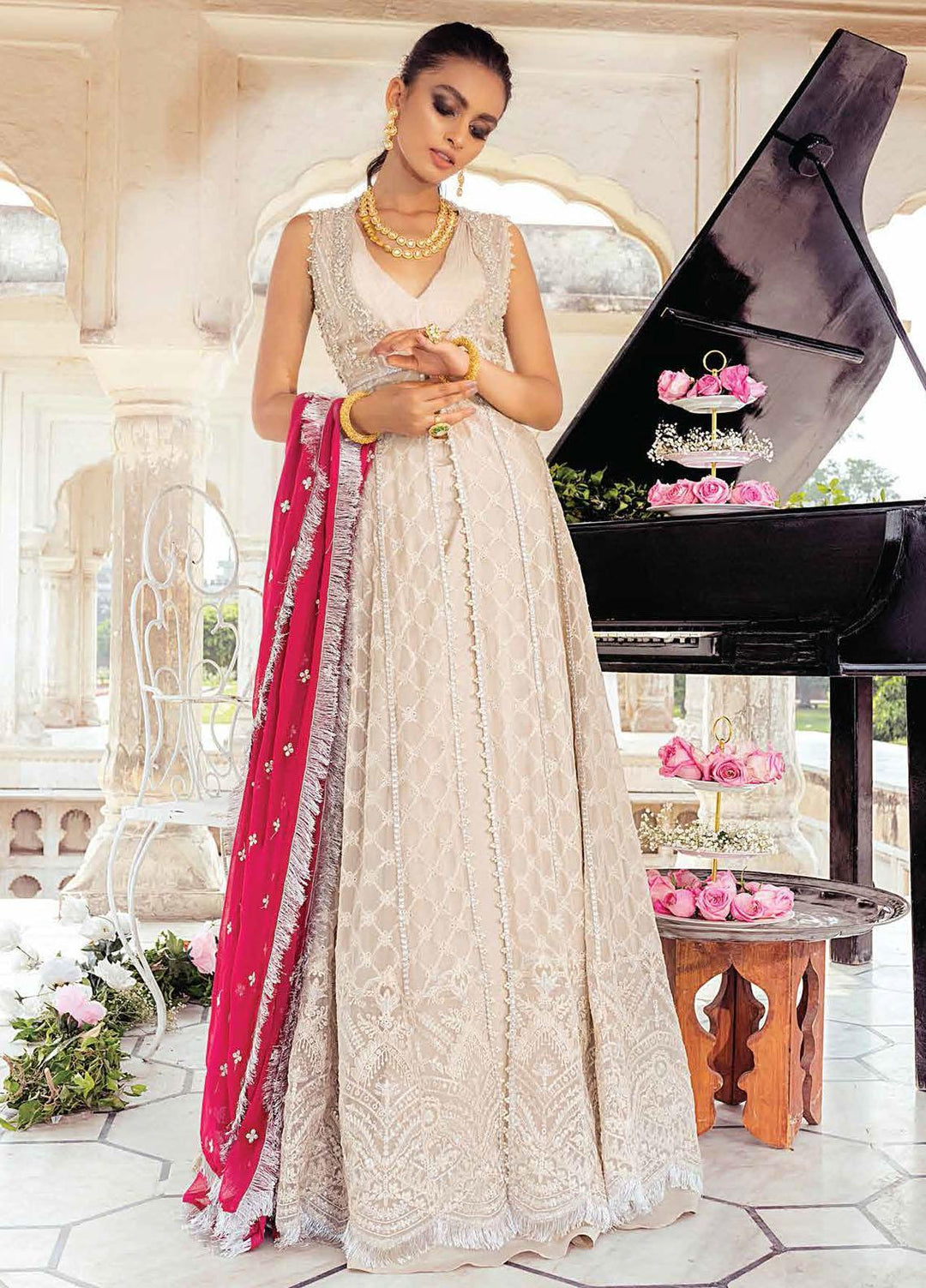 Mushq Embroidered Chiffon Suits Unstitched 3 Piece MQ21TK SDL21-10 NARGIS - Luxury Collection