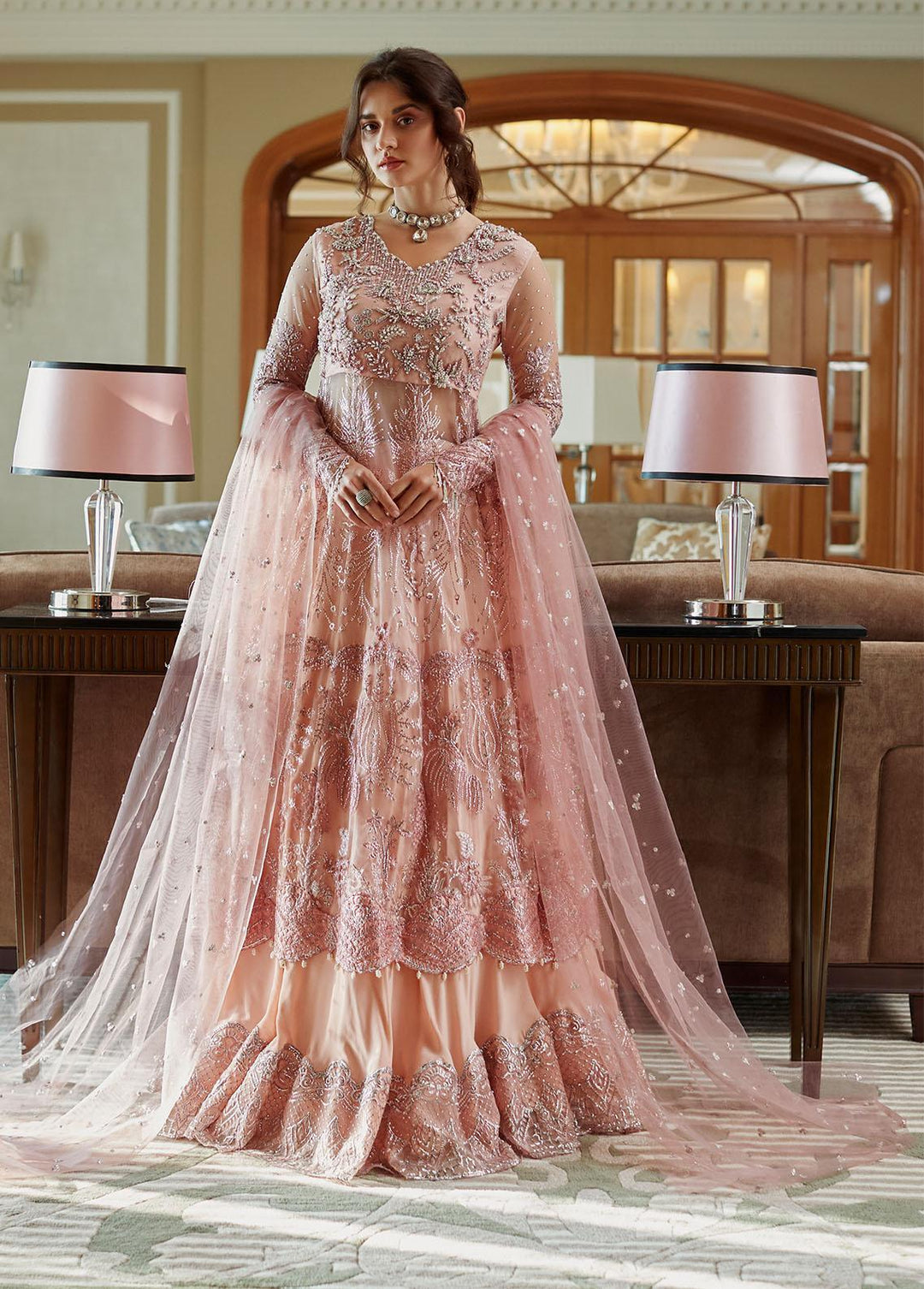 Amour By Mushq Embroidered  Suits Unstitched 4 Piece MQ23WD TDL23-02 Helena - Wedding Collection