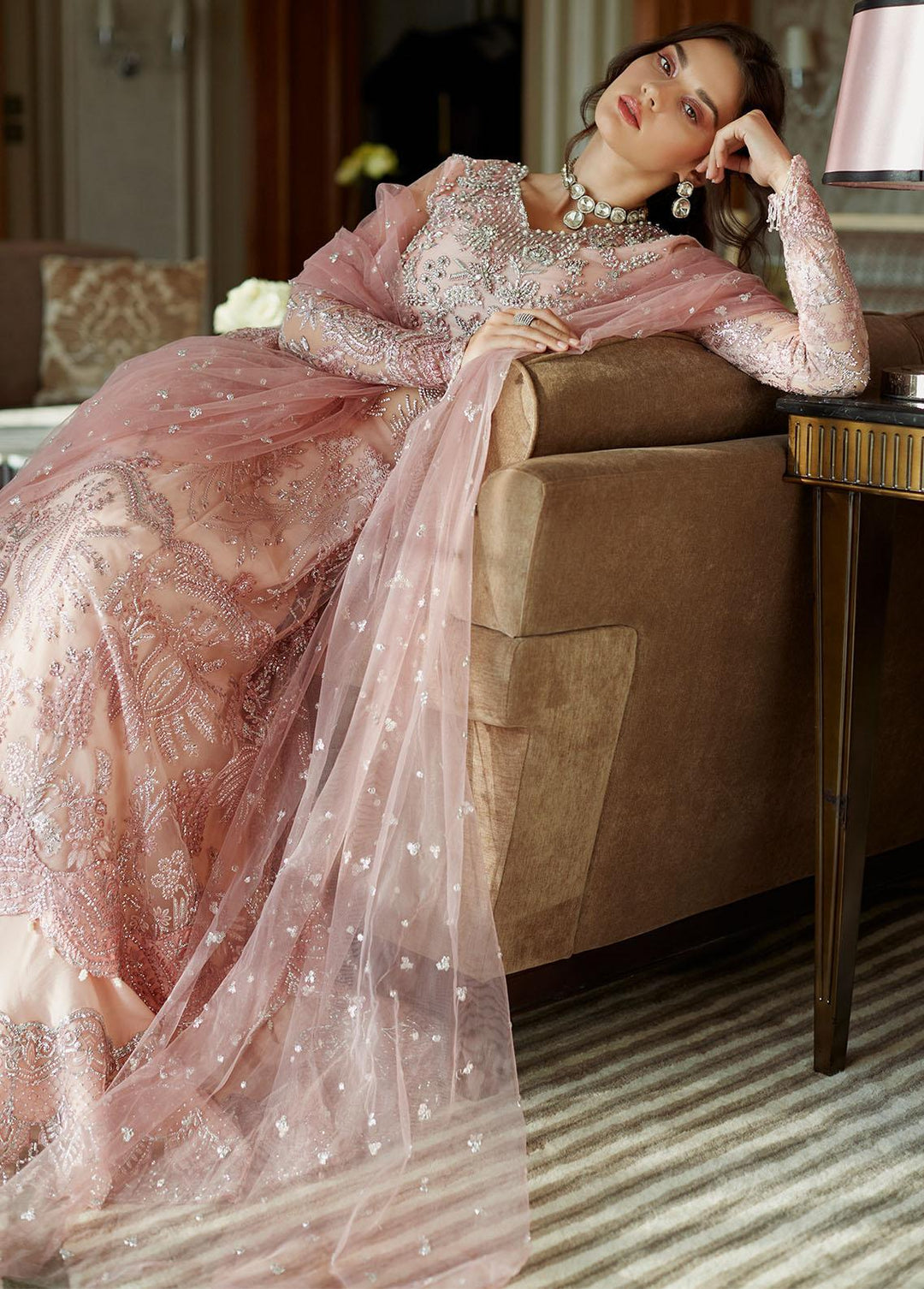 Amour By Mushq Embroidered  Suits Unstitched 4 Piece MQ23WD TDL23-02 Helena - Wedding Collection