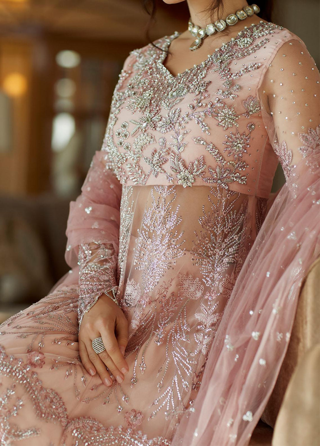 Amour By Mushq Embroidered  Suits Unstitched 4 Piece MQ23WD TDL23-02 Helena - Wedding Collection