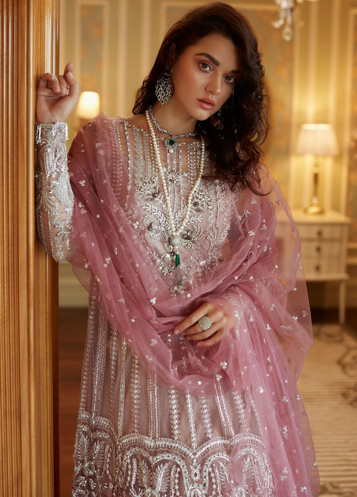 Amour By Mushq Embroidered  Suits Unstitched 4 Piece MQ23WD TDL23-03 Violet - Wedding Collection