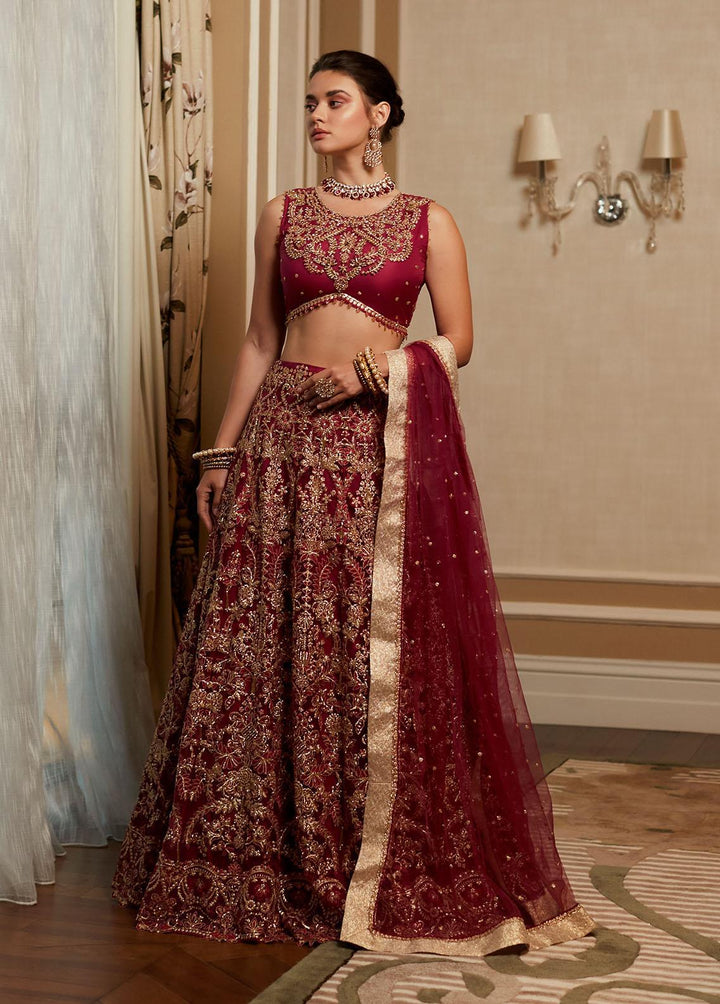 Amour By Mushq Embroidered  Suits Unstitched 4 Piece MQ23WD TDL23-06 Ruby - Wedding Collection