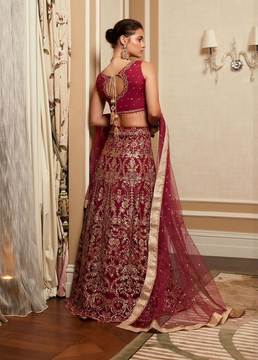 Amour By Mushq Embroidered  Suits Unstitched 4 Piece MQ23WD TDL23-06 Ruby - Wedding Collection